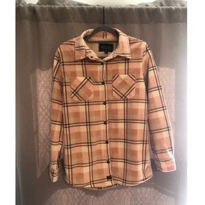 Fleece plaid jacket